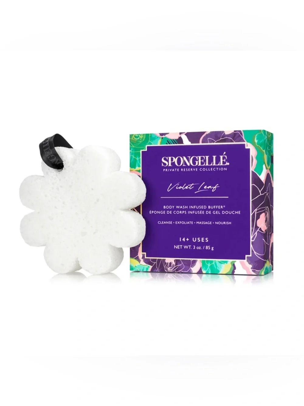 Spongellé Private Reserve Collection Violet Leaf Boxed Flower